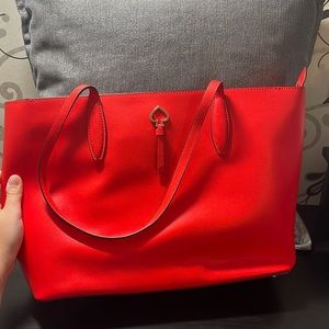 Kate Spade shoulder tote, gently used! Beautiful bright color!